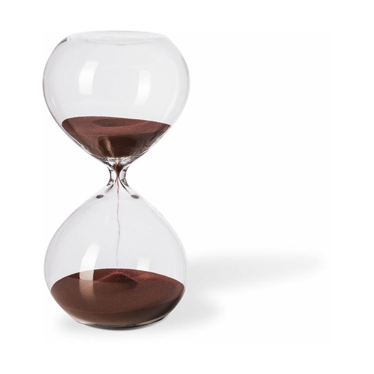 Sablier en verre sable marron foncé S Ball - Pols Potten