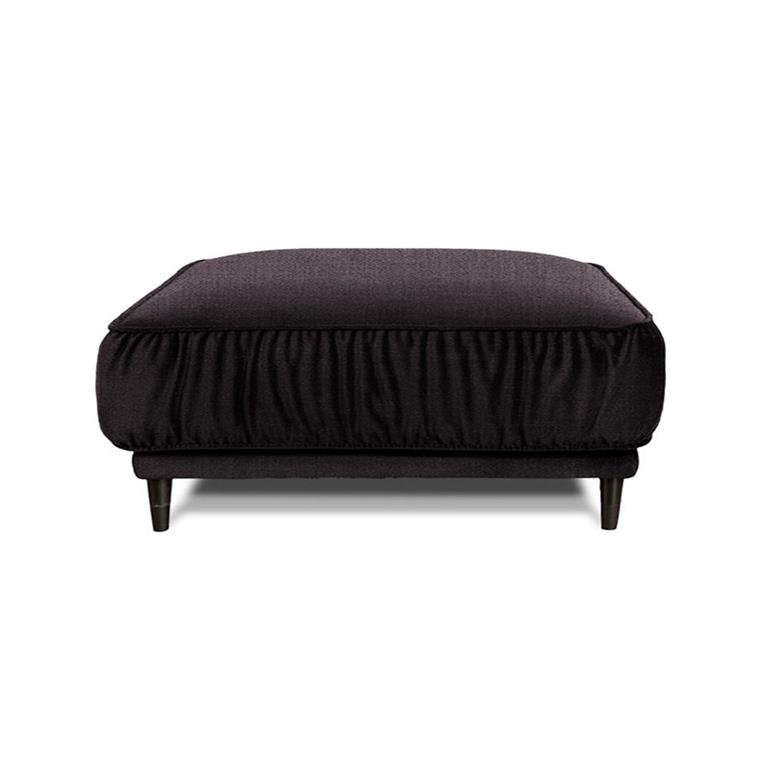 Pouf tissu gris foncé