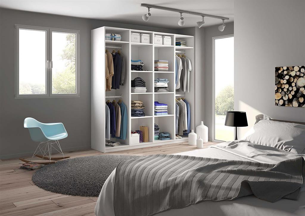 Dressing ouvert sur-mesure : s'adapte à votre pièce et vos envies de rangement 