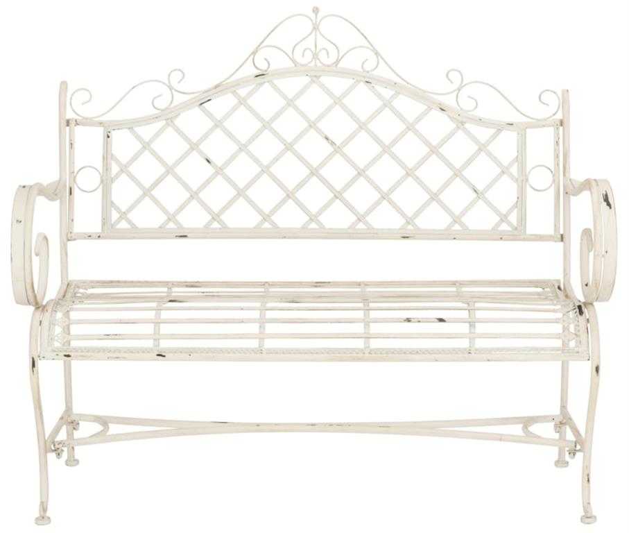 Banc en fer blanc antique