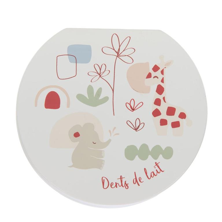 Boite à dents de lait   multicolore en bois