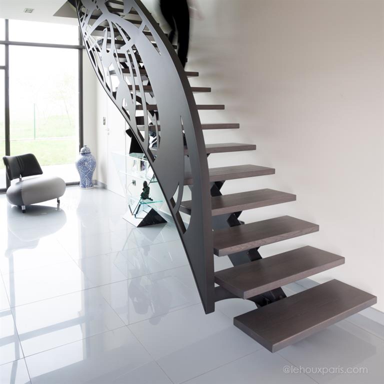 Escalier Contemporain Metal Bois Paris