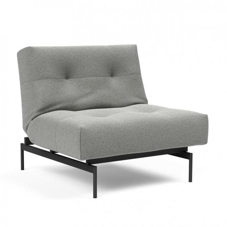 Fauteuil modulable  ILB 202 acier noir tissu Mahoga Dove Grey