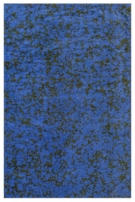 Tapis de salon moderne tissé plat bleu 240x340 cm