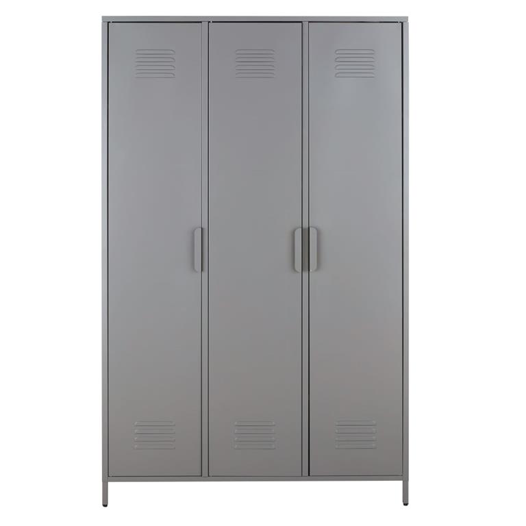 Dressing 3 portes en métal gris