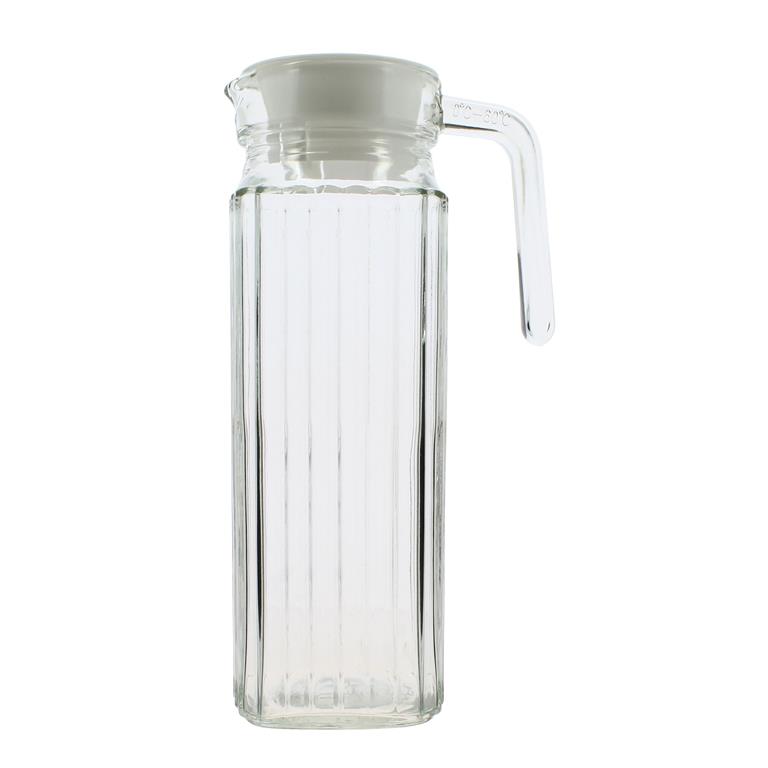 Pichet en verre avec couvercle hemétique
