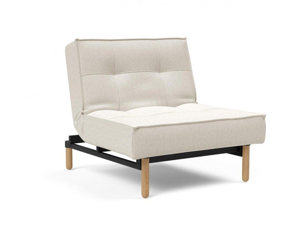 INNOVATION LIVING Fauteuil SPLITBACK STYLETTO convertible lit 90*115 cm pieds