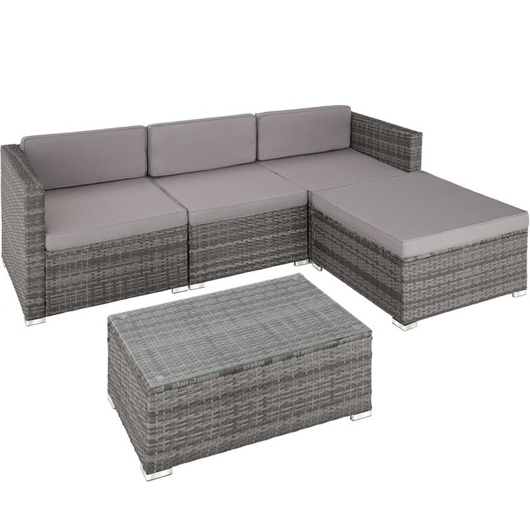 Salon de jardin FLORENCE 4 places gris