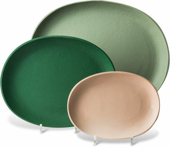 Set de 3 plateaux verts et rose Greek - Pols Potten