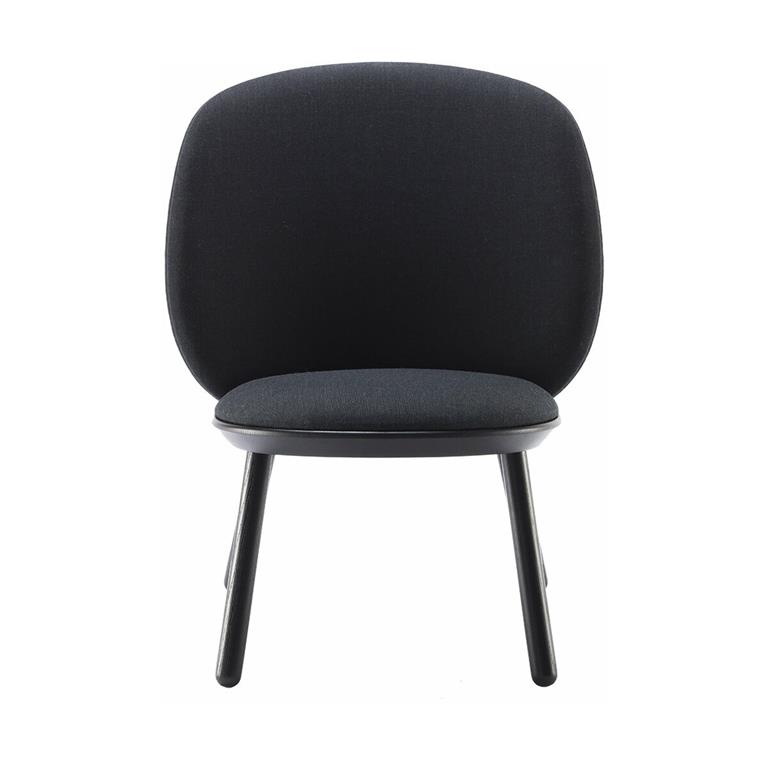 Fauteuil en tissu noir Naïve - EMKO