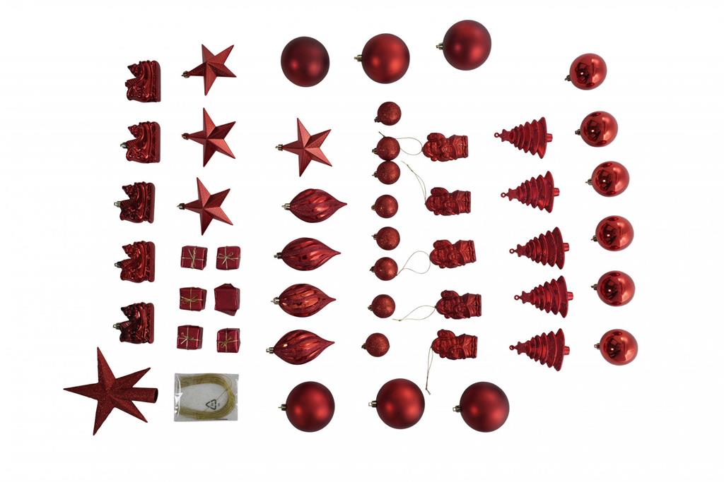 Décoration de Noël rouge 32x19 cm