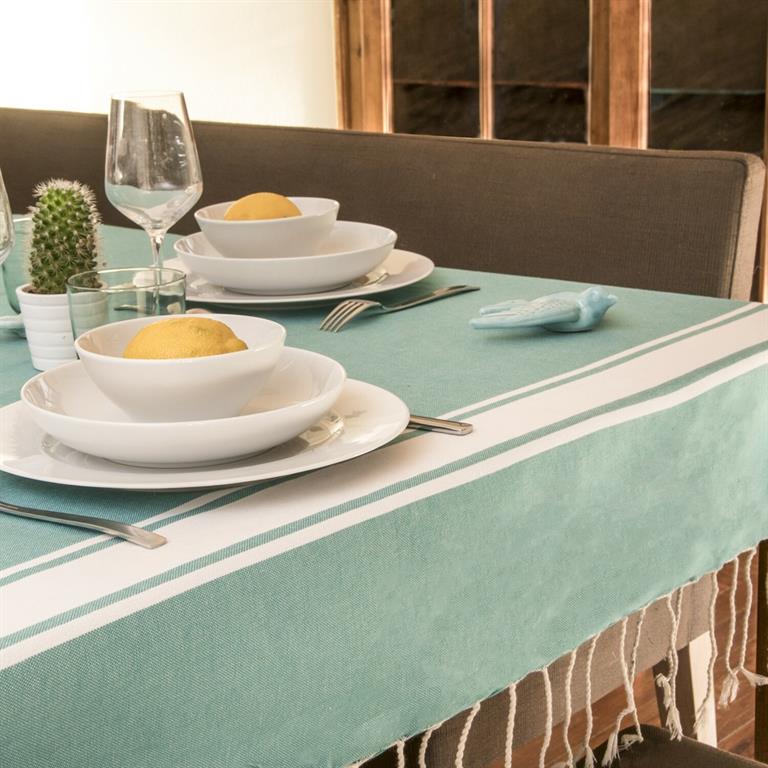 Nappe coton vert canard 150x250