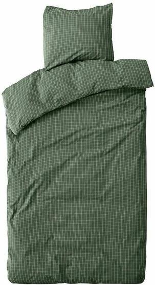 Parure de lit en coton vert forêt 135 x 200 cm Erika - By Nord