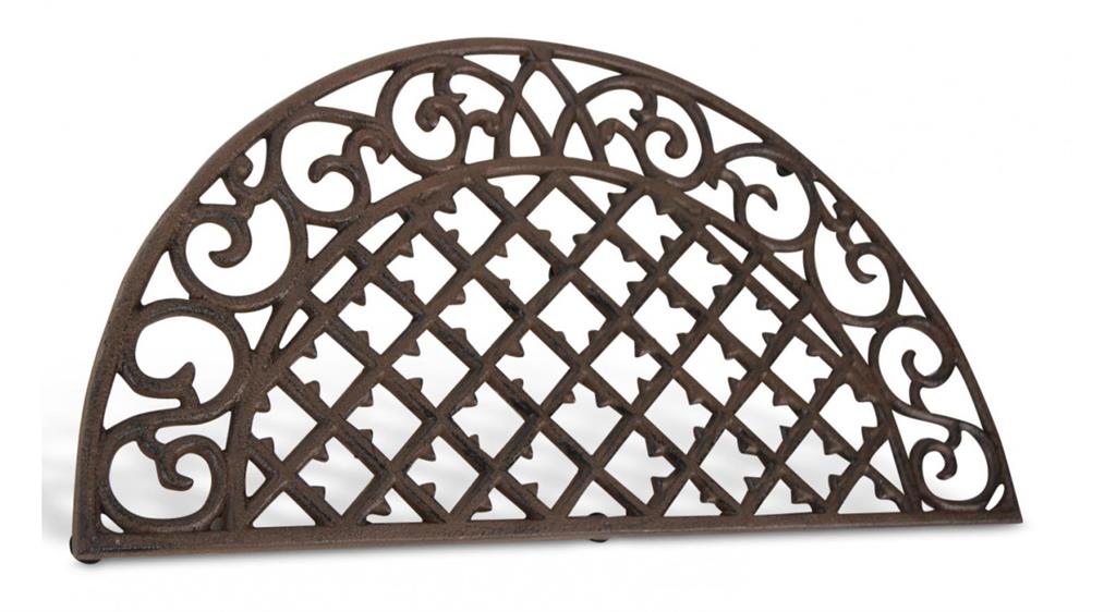 Paillasson demi lune fonte marron