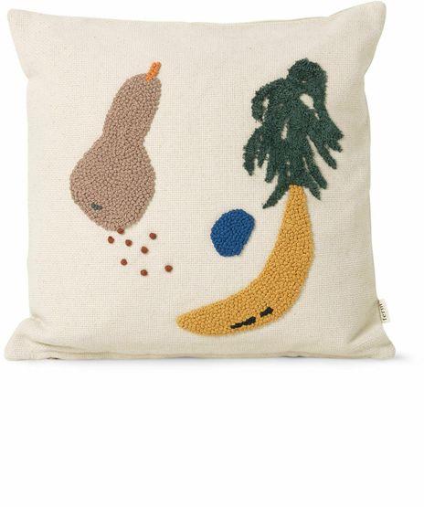 Coussin 40 x 40 cm brodé banane Fruiticana  - Ferm Living