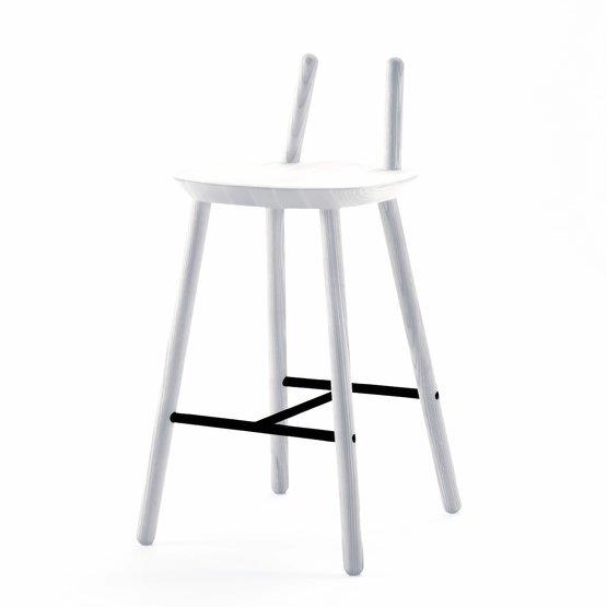 Chaise de bar blanche 65 cm Naïve - Emko