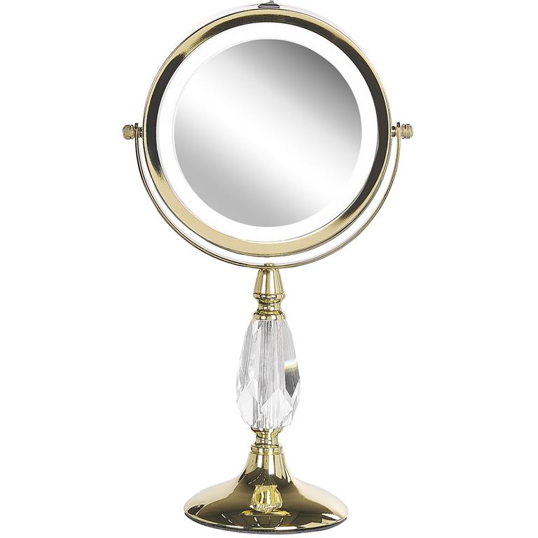 Miroir de table en métal doré 37x18
