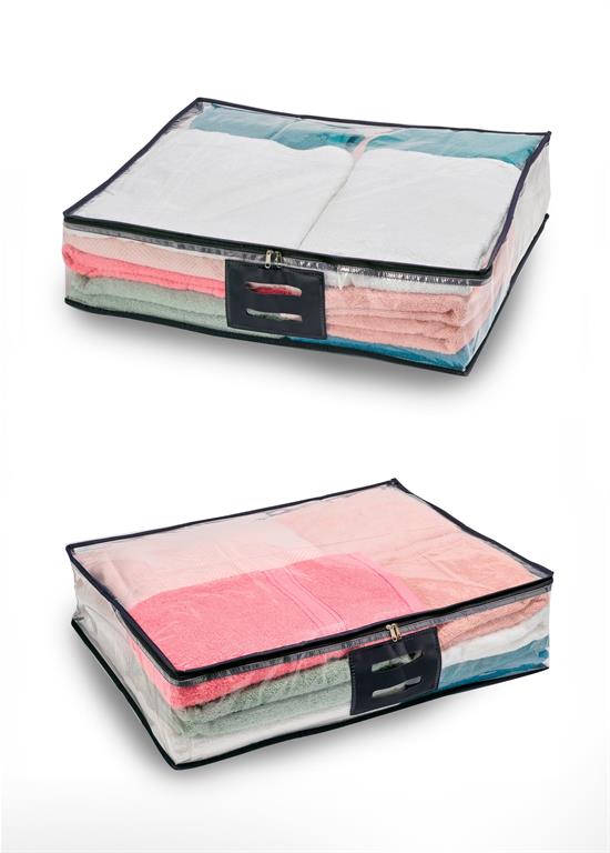 Housse rangement forme valise - lot de 2 - GOUSSET - Transparent - PET 