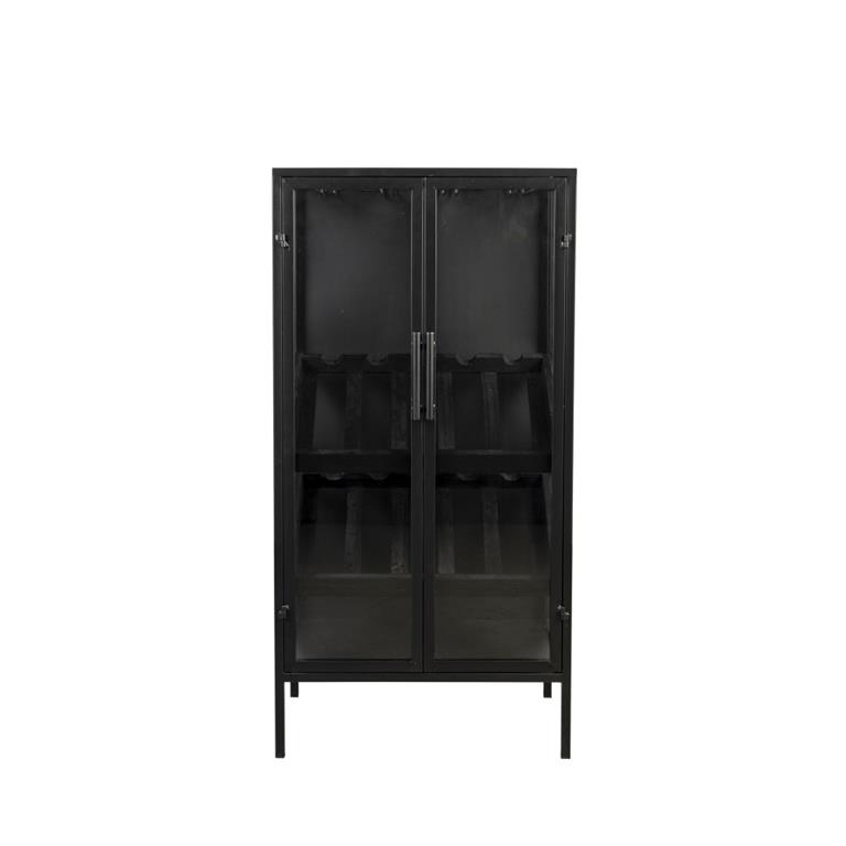 Meuble range bouteille en bois noir