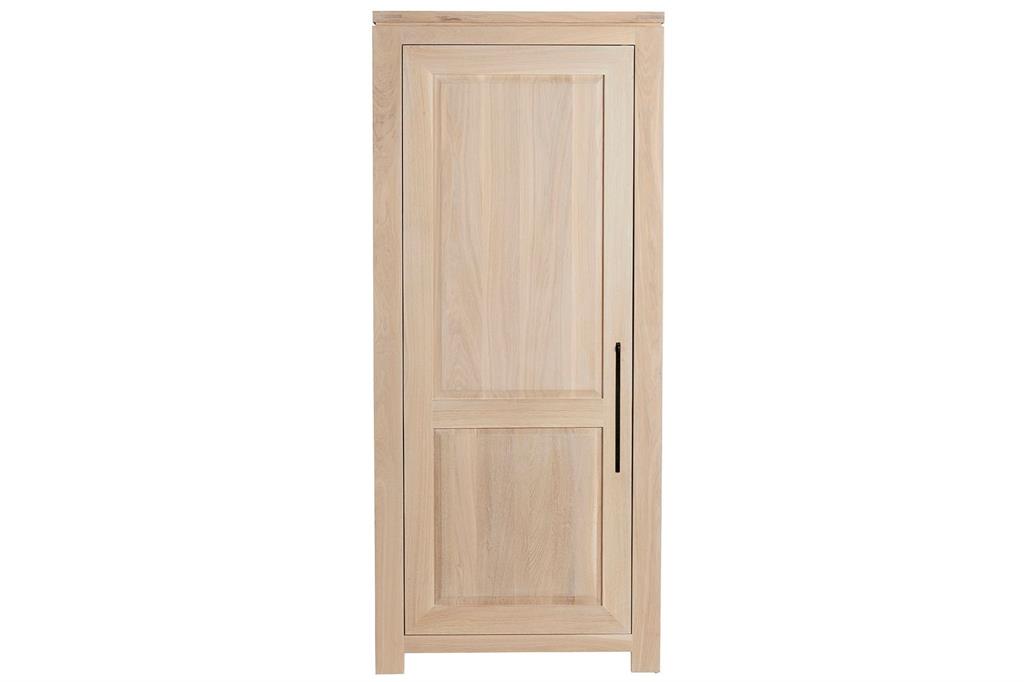 Bonnetière moderne en chêne blanchi 1 porte