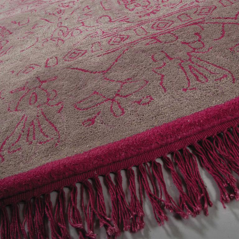 Tapis à poils courts en laine rose 200 x 140 cm ARTEFACT