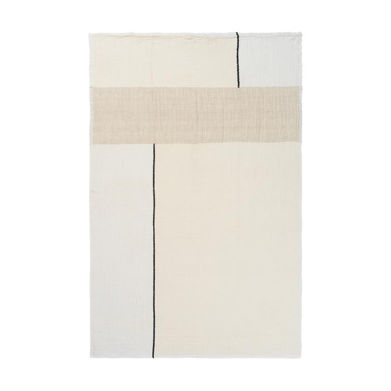 Plaid en fibres naturelles beige Dela - Ferm living