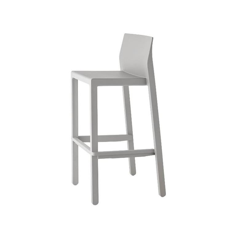 Tabouret design en plastique gris clair