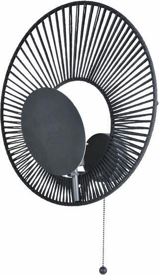 Applique murale en métal noir Oyster - Forestier