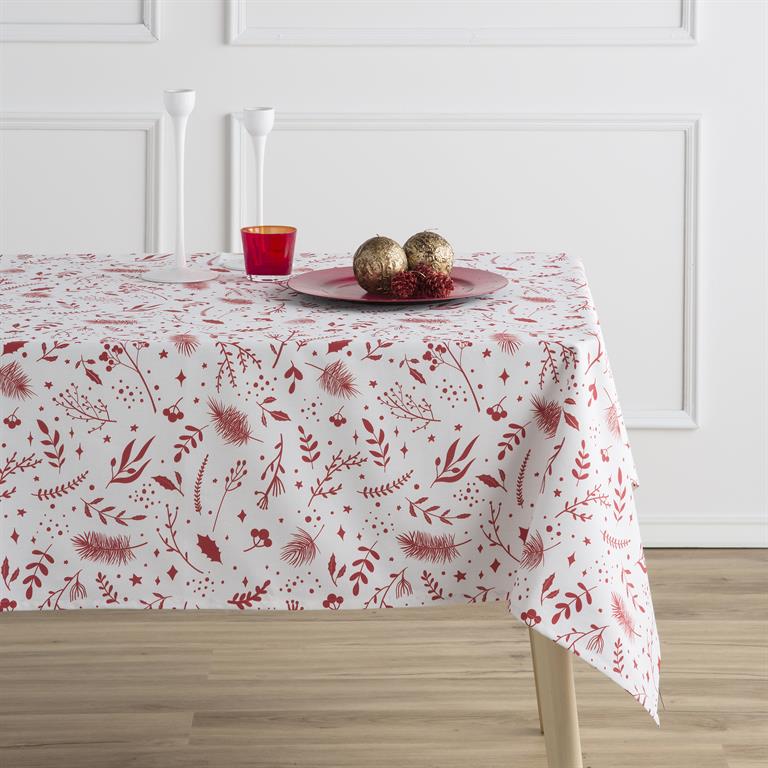 Nappe multicolore imprimée anti-taches coton 140x200 cm