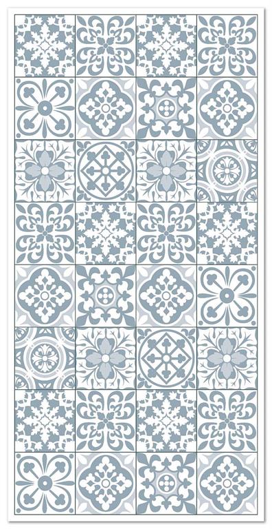 Tapis vinyle carreaux ciments triana bleu 80x200cm