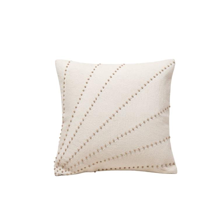 Housse de coussin en coton blanc 40x40 cm