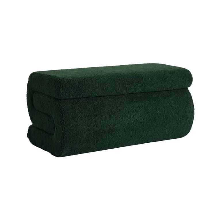 Banc design revêtement bouclette vert 1-2 places