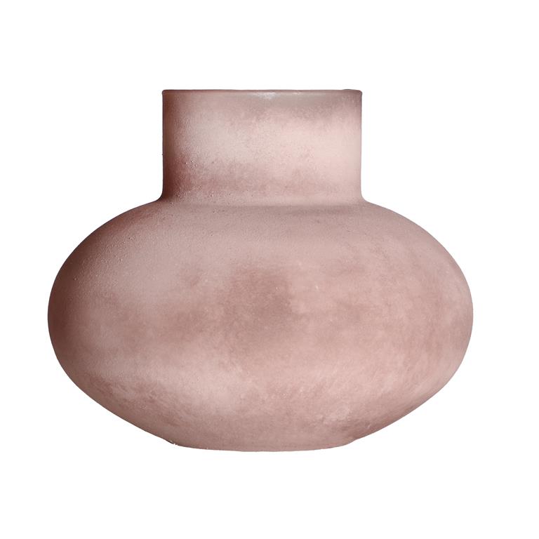 Vase en verre violet 30x30x25 cm