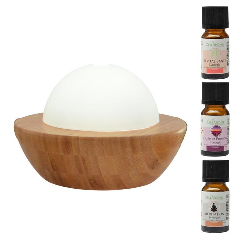 Diffuseur en Bambou et Verre Belisia et 3 Synergies Spéciales YogiYoga