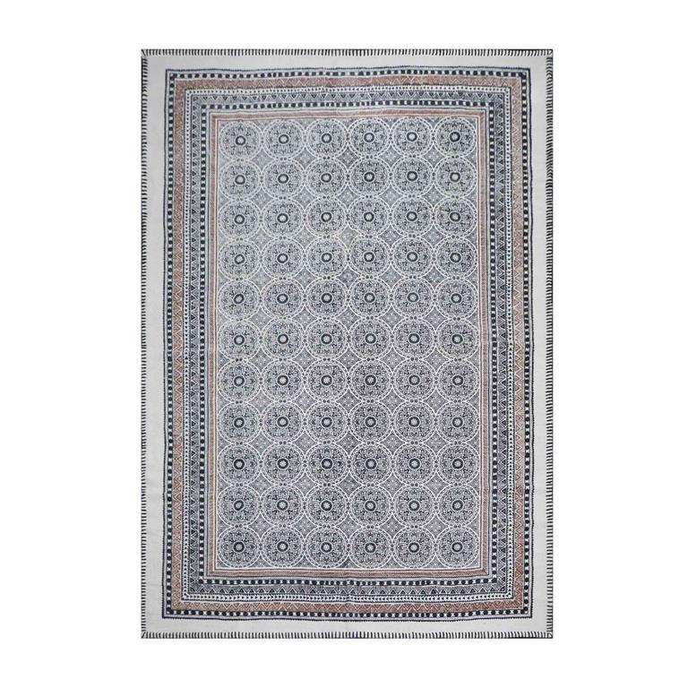 Tapis en coton tissé main à motifs