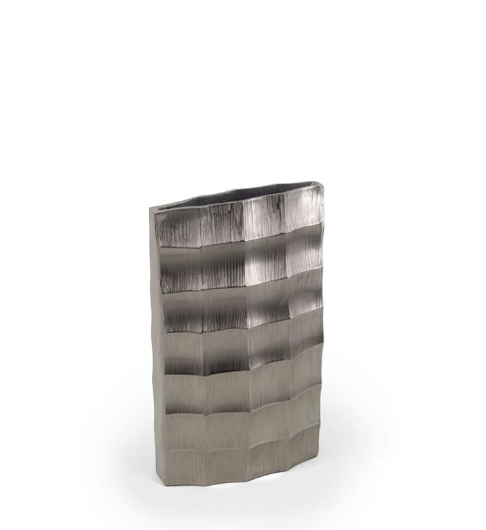 Vase en aluminium argenté