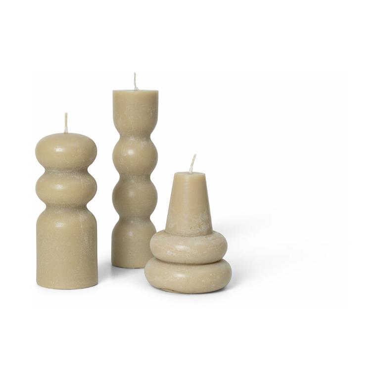 3 Bougies sable Torno - Ferm Living
