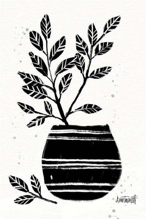 Déco murale poterie et botanique imprimé sur toile 60x90 cm