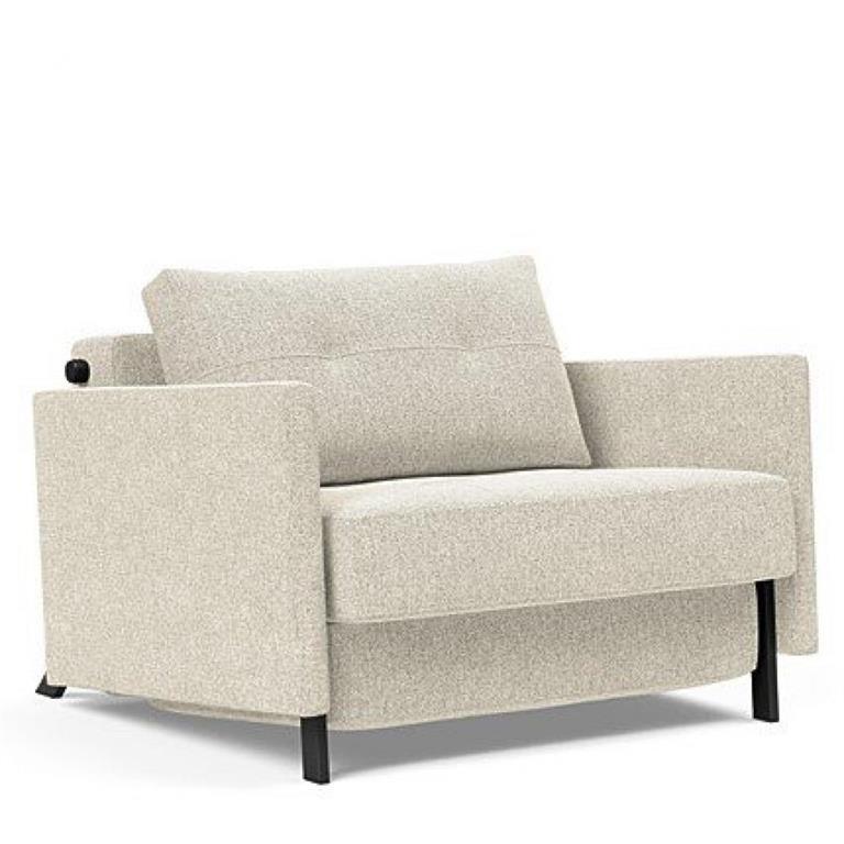 INNOVATION LIVING  Fauteuil design SOFABED CUBED 02 ARMS convertible lit 200x90cm Taura Off  White