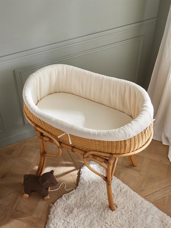 Tour de lit berceau gaze de coton biologique