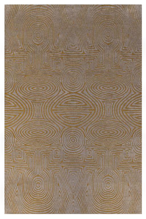 Tapis de salon moderne tissé plat jaune 240x340 cm