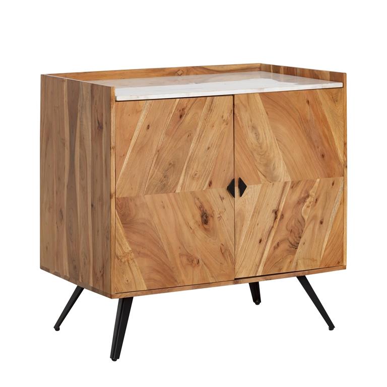 Meuble sous vasque en bois marron 88x52 cm