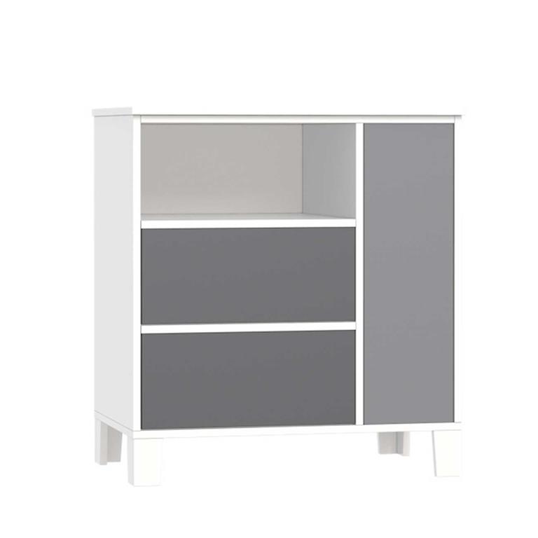 Commode enfant à tiroirs bora en bois Gris 80x52x87