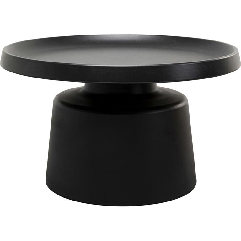 Table basse ronde en acier noir D70