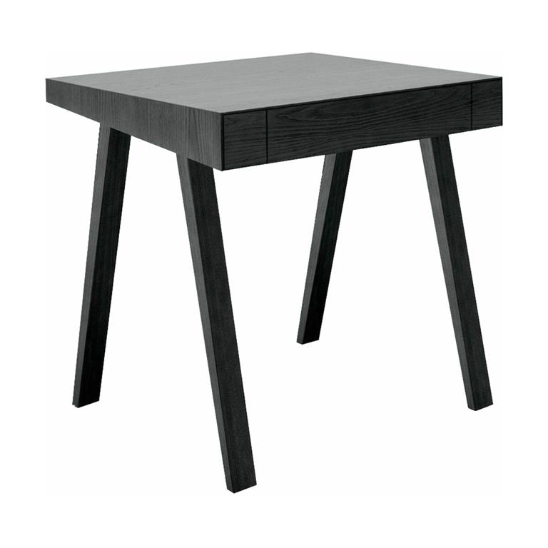 Bureau en bois noir 80cm 4