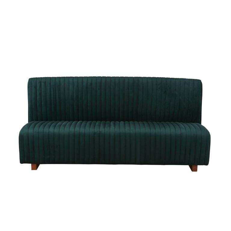 Banquette professionnelle 3 places en velours recyclé vert