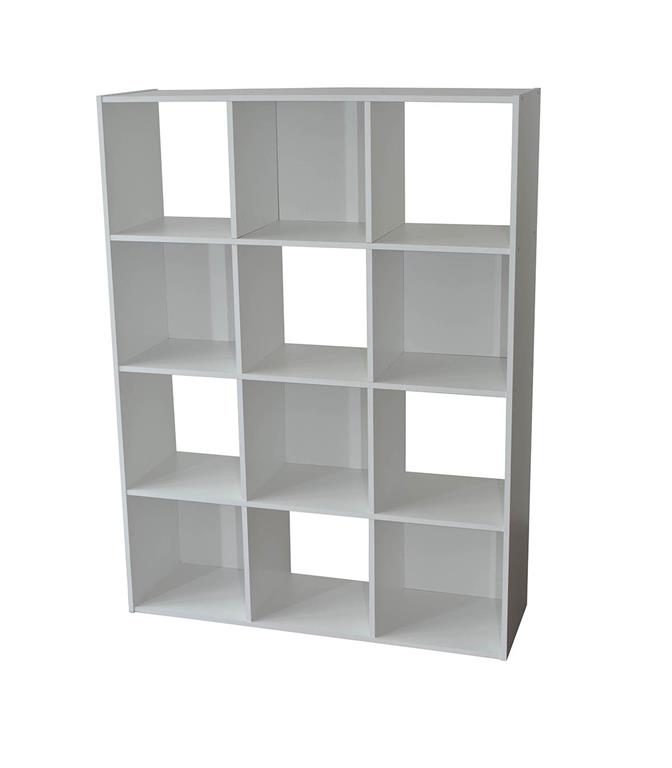 Etagère de Rangement 12 Cases  L93 cm - Blanc