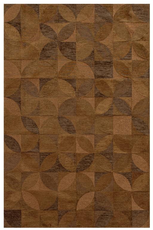 Tapis de salon moderne tissé plat marron 240x340 cm