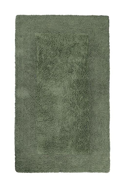 Tapis de bain doux vert kaki uni 60x100