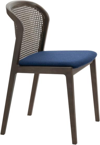 Chaise bleue et marron Vienna - Colé Italian Design Label